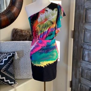 BEBE multicolor cocktail dress
